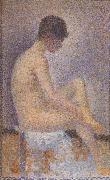 Georges Seurat Seated Female Nude oil painting reproduction